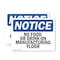 Signmission No Food Or Drinks On Manufacturing Floor, 7 in W x Rectangle, Vinyl Decal OS-2PACK-NS-D-57-L-14615 - alternate 1